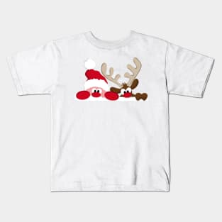 Retro Vintage Pink Santa Claus Kids T-Shirt